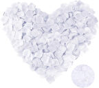 Beyaz Renk Gül Yaprağı Şekilli Konfeti 1 Paket 100 Adet