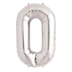 0 Rakam Folyo Balon Gümüş 40 İnç