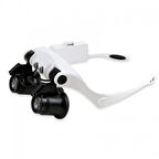 Kuyumcu,Saat Onarım Için 10X15X20X25X Mercekli Gözlük Büyüteç9892G3A