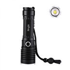 Bright Ght-5761 Xp90 Led 3 Mod Zoomlu Yağmur Suyu Geçirmez Şarjlı El Feneri 26650 Pilli