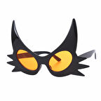 Siyah Renk Bıyık Tasarımlı Kedi Gözlüğü 19X11 Cm