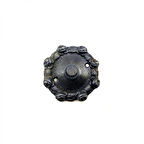 Antika Tarz Dekoratif Pirinç Güllü Kapı Zili - 75Mm, Oksit