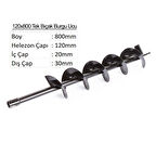 Tek Bıçak Toprak Burgu Ucu 12CM