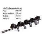 Tek Bıçak Toprak Burgu Ucu 15CM