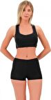 Argisa Kadın Şortlu Yüzücü Mayo Siyah 5509