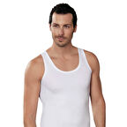 6 Adet Şahinler Erkek Likralı Süprem Atlet Beyaz E066