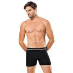 6 lı Paket Anıt Erkek Çizgili Likralı Boxer 1252