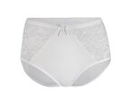 12 Adet Yıldız Kadın Likralı Dantelli Yüksek Bel Külot Ekru 3832