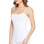 3 lü Paket Tutku Kadın Ribana İp Askılı Atlet Beyaz