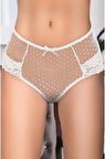 Sistina Kadın Beyaz Puanlı Dantelli Külot Margarita 1007