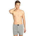 12 Adet Kota Desenli Erkek Penye Boxer 1004