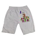 Sedef Yıldızı Kız Çocuk Diz Üstü Paçalı Don Külot Beyaz 1077