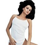 Çift Kaplan Kadın Saten İp Askılı Atlet 210