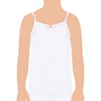 Seher Yıldızı Kız Çocuk İp Askılı Atlet Beyaz Yüzde Yüz Pamuklu