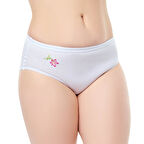 12 li Paket Seher Yıldızı Kadın Pamuklu Kadın Külot Beyaz