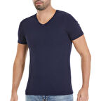 3 Adet Yıldız Erkek Modal V Yaka T-Şhirt Fanila Lacivert 153