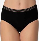 İmer Kadın Modal İnce Tül Çizgili Lastik Bato Bikini Külot 4276