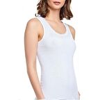 Nazar Yıldız Kadın Geniş Askılı Papatya Atlet Beyaz