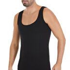 3 Adet Yıldız Erkek Modal Derin Yaka Atlet Siyah 331