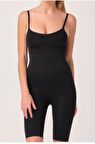 Sistina Kadın Siyah Dikişsiz Diz Üstü Paçalı Vücut Korsesi 750
