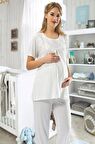 Sistina Ekru Hamile ( Lohusa ) Pijama Takımı - 1606