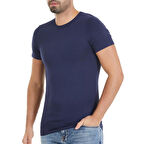 3 Adet Yıldız Erkek Bambu Kısa Kollu T-Shirt Fanila Lacivert 477