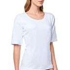 3 Adet Tutku Kadın Kaşkorse Kısa Kollu Fanila Atlet Beyaz