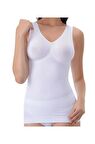 Sistina Kadın Beyaz Dikişsiz Atlet Korse 776