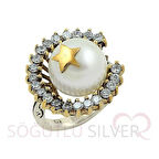 Ayyıldız otantik taşlı yüzük yüzük8446