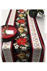 Yılbaşı Temalı Dijital Baskılı Runner Örtüsü Christmas 40x140 cm