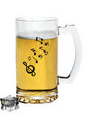 Müzik Baskılı Bira Bardağı - Bira Bardak