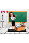 Kişiye Özel Ahşap Biblo - Kadın Öğretmen Karikatür Biblo - Öğretmen Biblo 11