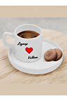 Kişiye Özel İsimli Fincan - Kalpli Türk Kahvesi Fincanı