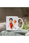 Kişiye Özel Bardak - Karikatür Bardak - Basketbolcu Bardak
