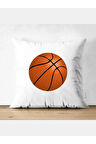 Basketbol Toplu Kırlent Kılıfı - Basketçi Yastık Kılıfı