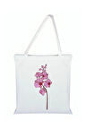 Orkide Baskılı Bez Çanta - Orkideli Çanta