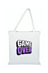 Game Over Baskılı Bez Çanta - Game Overlı Çanta