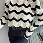 popüler dalga desen triko kazak