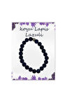 Mat Koyu Lapis Lazuli Doğal Taş Bileklik
