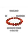 Sertifikalı Kırmızı Jasper 8mm Elastik Misinalı Doğal Taş Bileklik
