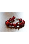 Kırmızı Mercan Taşı Kırık Taşlı Bileklik