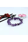 Ametist Doğal Taş Bileklik Kalın Lastik Misinalı