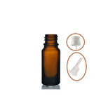 10ml kahverengi cam içten damlalıklı şişe beyaz kapak, 24 adet, damlalıklı şişe, damlatmalı şişe 