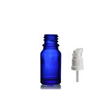 10ml mavi cam serum pompalı şişe, 12 adet, pompalı şişe, medikal şişe, cam şişe,  