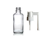 50ml şeffaf ağız spreyi başlıklı cam şişe,12 adet, ağız spreyi şiesi, cam şişe, medikal şişe