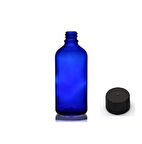 50ml mavi şişe düz kapaklı, 24 adet, cam şişe, esans şişesi, yağ şişesi, kozmetik şişesi