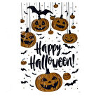 Halloween Temalı Balkabaklı Duvar Sticker Seti
