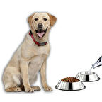 Paslanmaz Çelik Metal Mama Kabı 34 Cm.