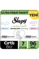 Sleepy Natural Double Soft Ultra Fırsat Paketi Bebek Bezi 7 Numara Xxlarge 96 Adet