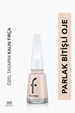 Flormar Klasik Parlak Bitişli Yüksek Pigmentli Oje -nail Enamel- 305 Beıge Latte New- 8682536035835